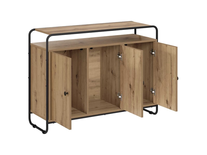  Buffet salon, buffet de rangement chêne artisanal 102x35x75 cm bois d'ingénierie shl66434  - Conforama C