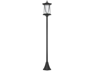 Lampadaire solaire led 17x17x127 cm avec capteur lumineux noir