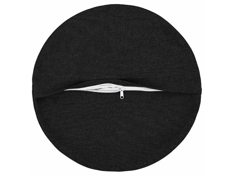  Lot de 6 coussins avec oreiller, coussins décoratifs heerlen noir tissu cf50737  - Conforama C