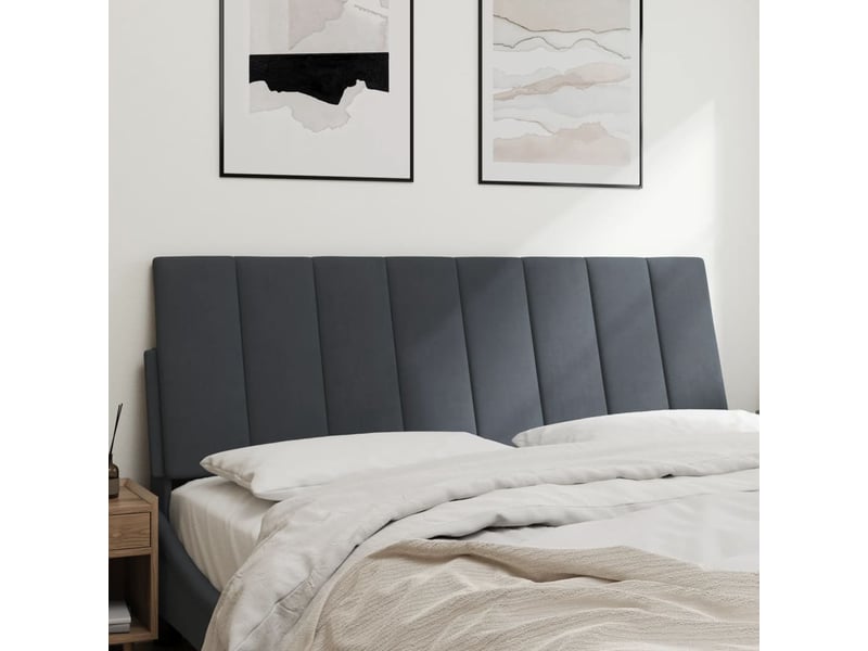  Coussin de tête de lit hanko gris foncé 137 cm velours cf55951  - Conforama B