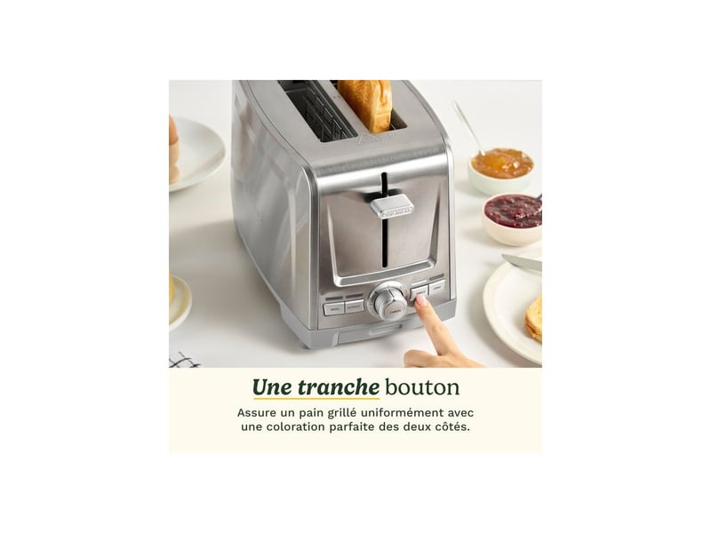  Grille-pain inox 2 tranches cpt1600e grandes fentes 40% plus larges CUI3030050198188 - Conforama D