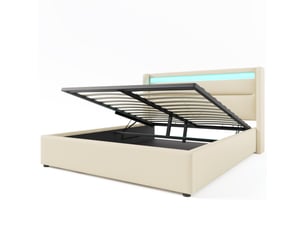 Lit avec rangement 160x200 cm <strong>PHOEBE CAT</strong>  <strong></strong> coloris blanc
