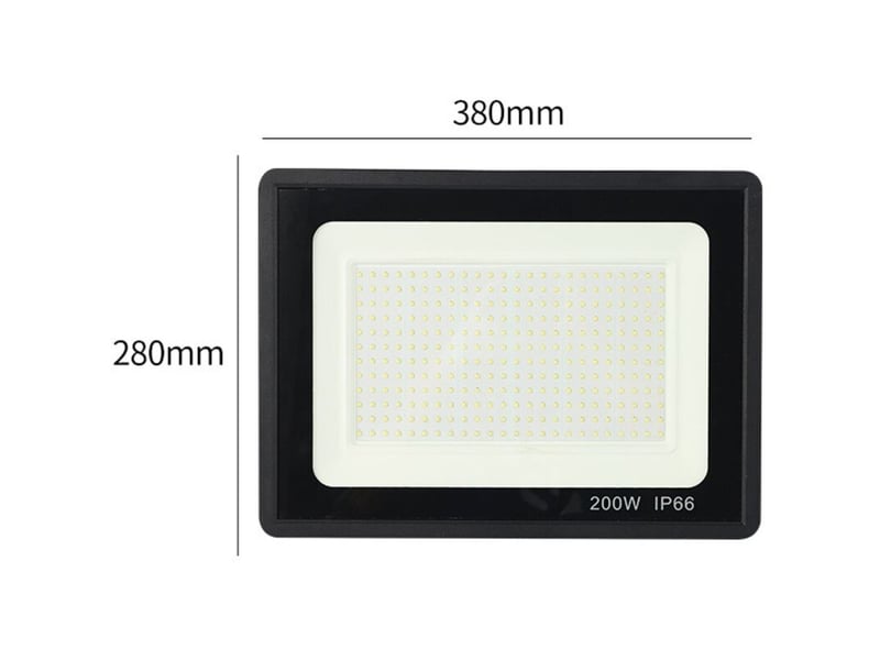  Projecteur led exterieur, 200w 25000lm spot led extérieur, 6000k projecteur exterieur led, parking (blanc froid, 200w)  - Conforama B