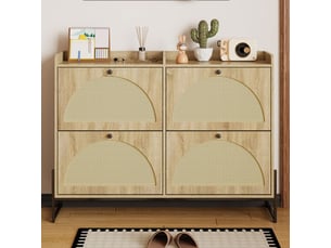 Meuble à chaussures 18 paire(s)  <strong></strong>  <strong>naturel</strong> coloris naturel