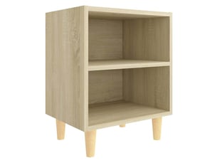 Lot de 2 tables de chevet - cabinet de chevet - table de nuit pieds en bois chêne sonoma 40x30x50 cm