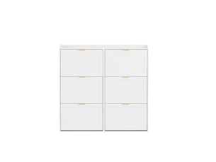 Meuble à chaussures 30 paire(s)  <strong>BGSRYAO</strong>  <strong></strong> coloris blanc