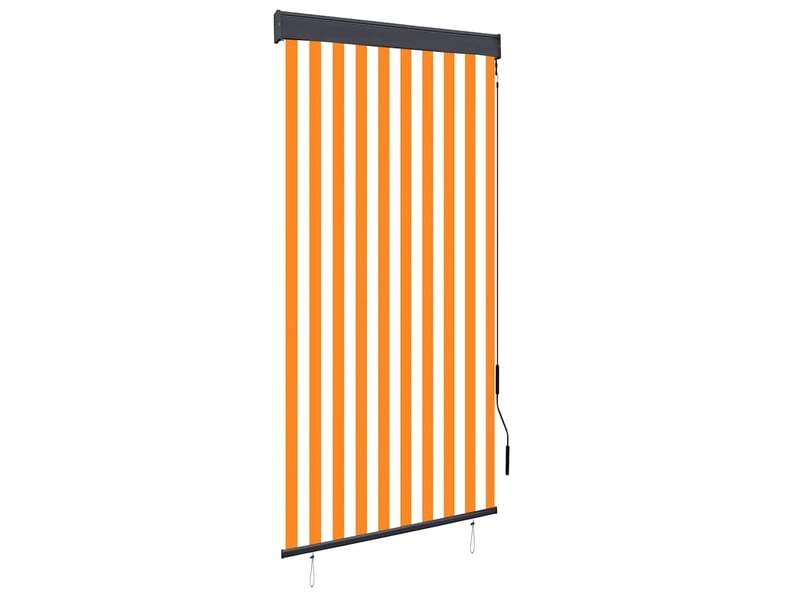  Store enrouleur, store roulant d'extérieur 100x250 cm blanc et orange cf47289  - Conforama B