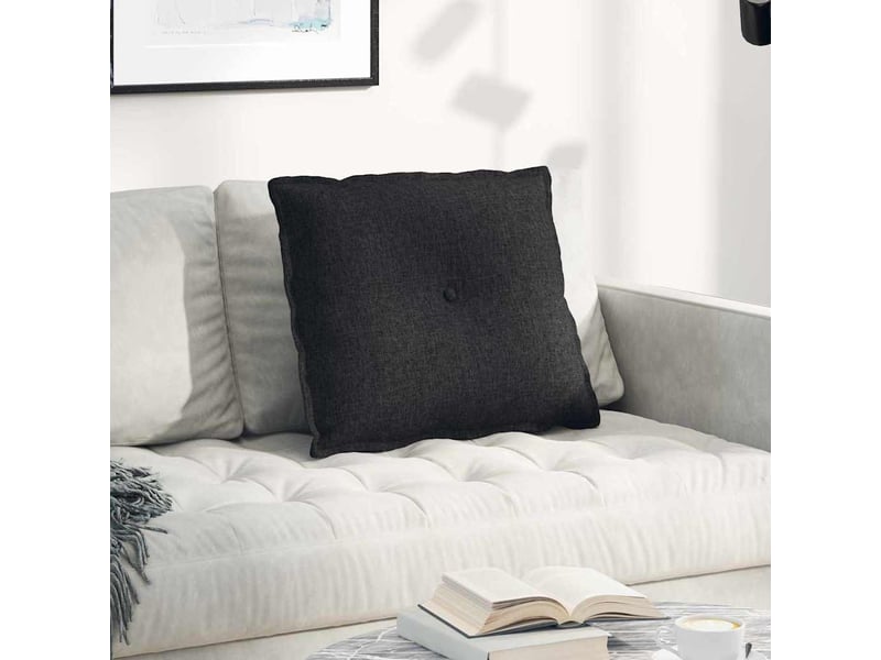 Coussin de dos, coussin de dossier noir 60 x 19 x 50 cm tissu cf54842 - Conforama B