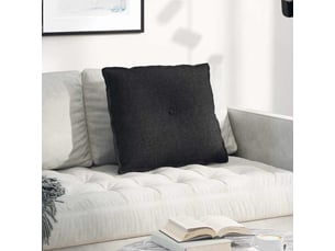 Coussin de dos, coussin de dossier noir 60 x 19 x 50 cm tissu cf54842