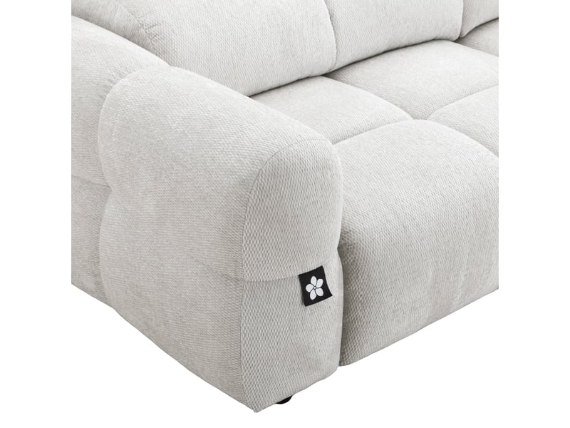  Canape droit relax électrique beige 3 pl  - Conforama S