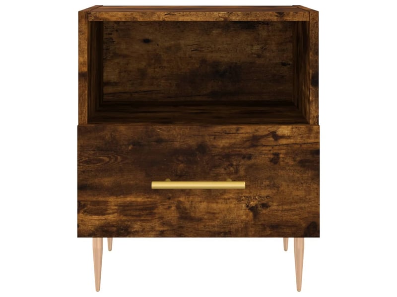  Table de chevet - cabinet de chevet - table de nuit chêne fumé 40x35x47,5 cm bois d’ingénierie  - Conforama C