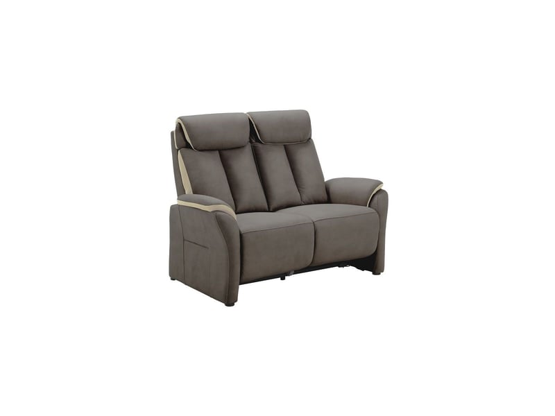  Canapé 2 places fixe new nobuck gris foncé et beige - odeon ODEON - Conforama A