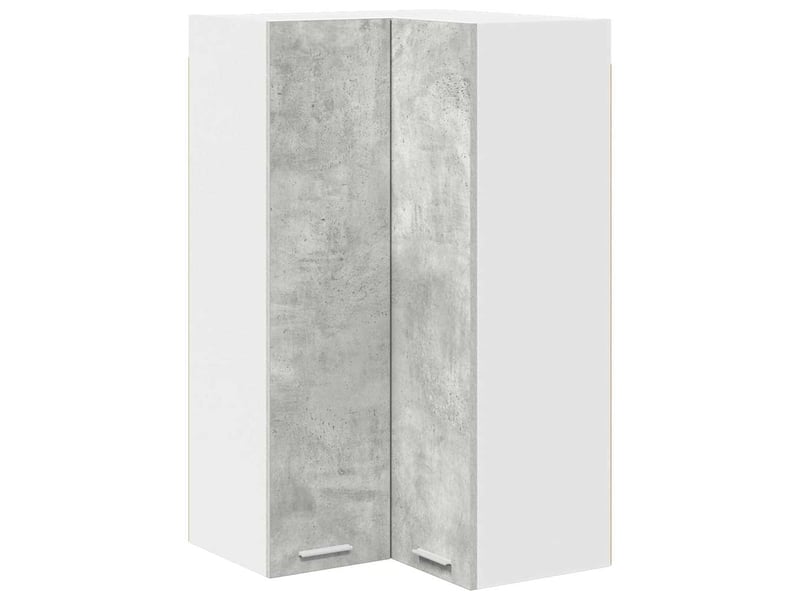  Meuble de rangement, armoire suspendue gris béton et blanc 57x57x100cm  - Conforama A