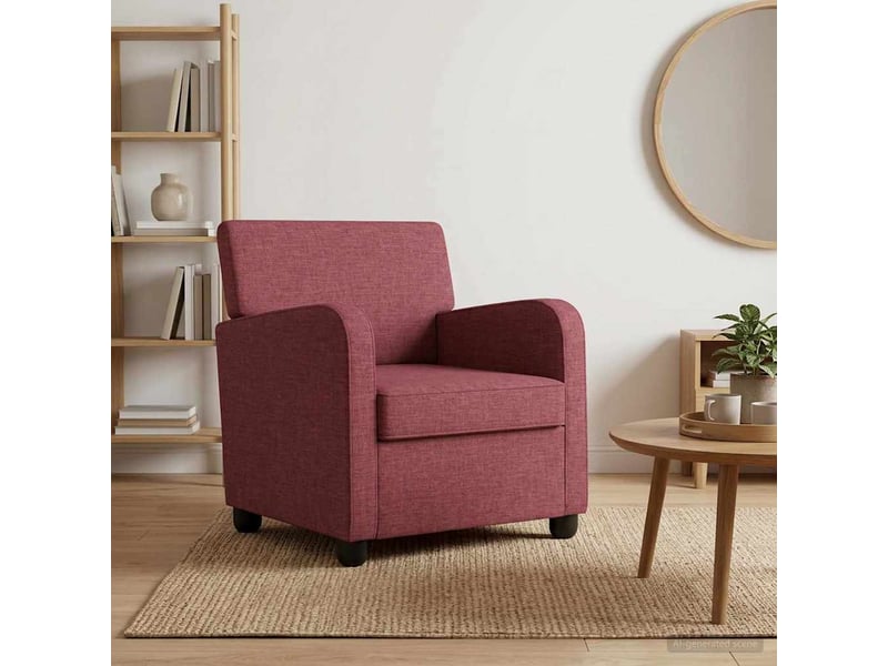 Vidaxl fauteuil bordeaux tissu - Conforama B