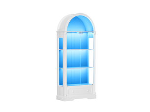 Vitrine coloris blanc TCQPZ - 80 cmx180 cm
