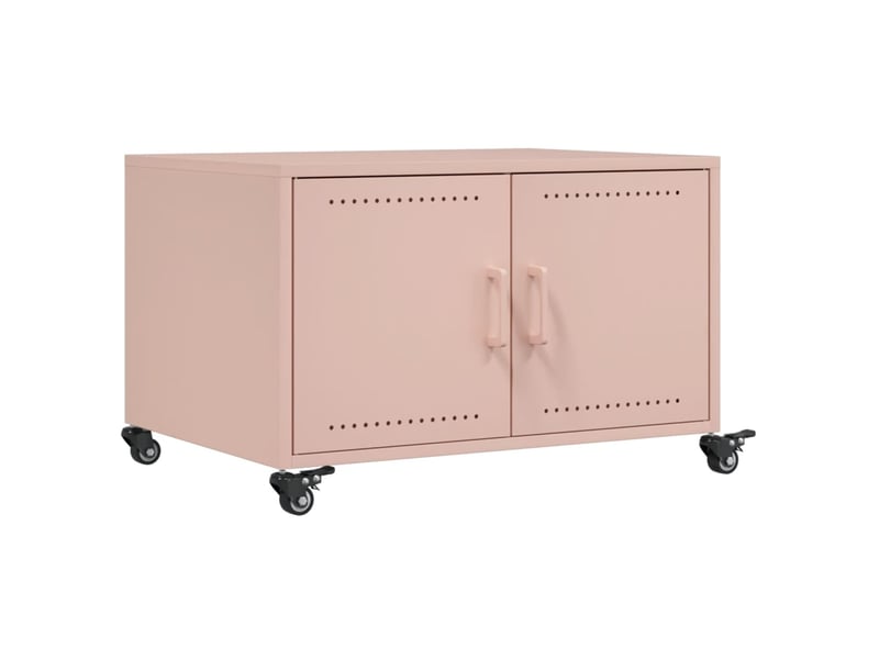  Table basse - table de salon - table à thé rose 68x50x43,5 cm acier  - Conforama A