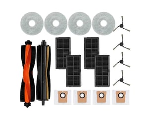 Accessories kit for xiaomi mijia omni m40d110cn - main roller, side brushes, hepa filters, mop cloths, dust bags