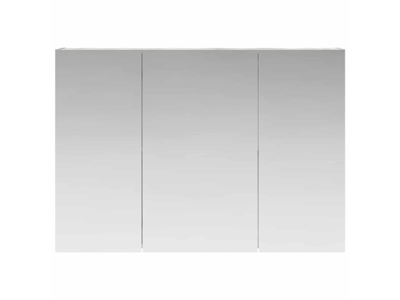 Armoire miroir salle de bain, meuble de rangement gris béton 100x14.5x70 cm - Conforama E