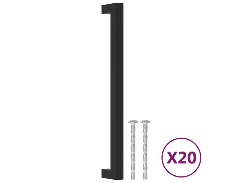  Tirant d'armoire vidaxl, 224 mm, noir.  - Conforama C
