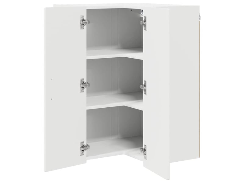  Meuble mural de cuisine, armoire d'angle cuisine porto blanc 57x57x80cm  - Conforama E