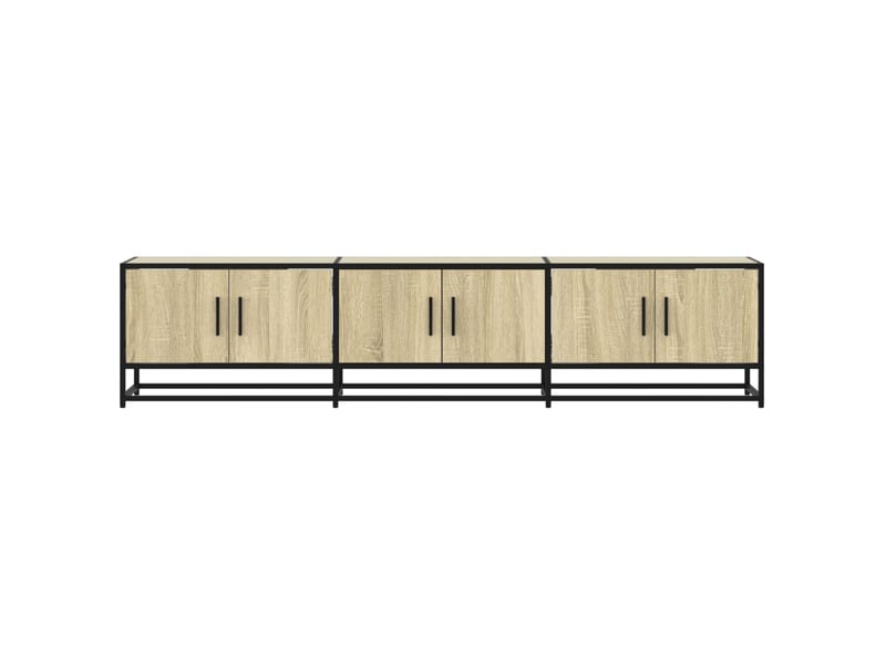  Meuble tv - banc tv - meuble de rangement chêne sonoma 180x35x41 cm bois d'ingénierie  - Conforama D
