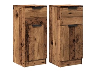 Buffets 2 pcs - bahut - meuble de rangement vieux bois 30x30x70 cm bois d'ingénierie