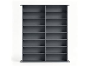 Bibliotheque coloris  gris 12 étagère(s) <strong>KORFEE</strong> <strong></strong> - 22.4 cm x 106.5 cm