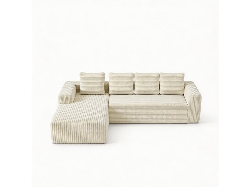 Canapé d'angle – canapé modulable, style cloud, assise profonde, pour intérieur, mobilier pour espace de vie - Conforama D