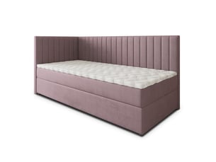 Lit avec rangement 100x200 cm <strong>MASSENO</strong>  <strong></strong> coloris rose