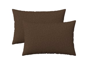 Lot de 2 coussins avec oreiller, coussins décoratifs heerlen marron tissu cf50272