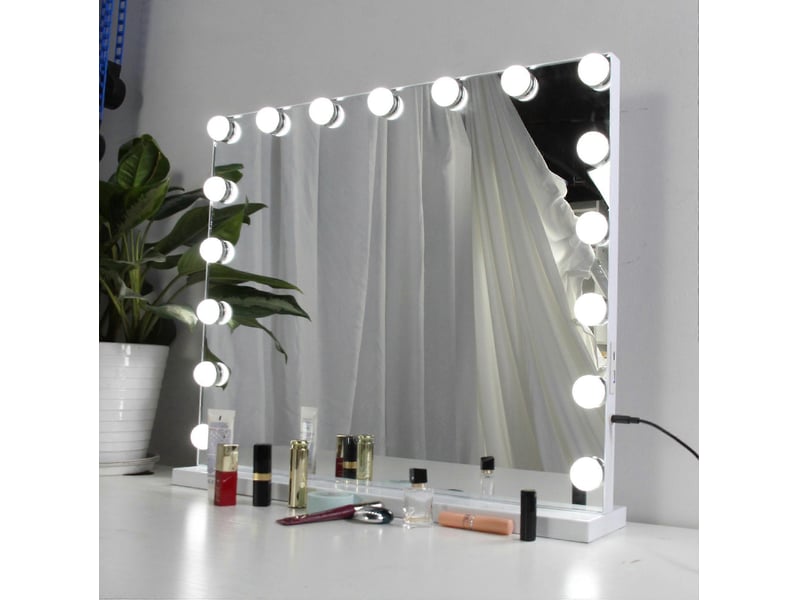 Lumière LED Pour Miroir De Maquillage - 10 Ampoules USB Dimmer 3 Couleurs, Idéale Coiffeuse Et Salle De Bain