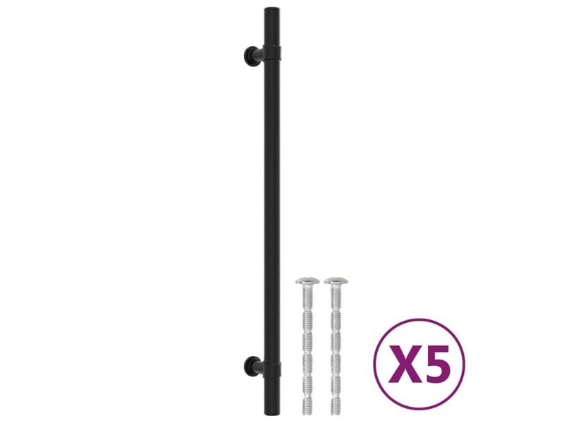 Tirant de placard vidaxl, 224 mm, noir.  - Conforama C