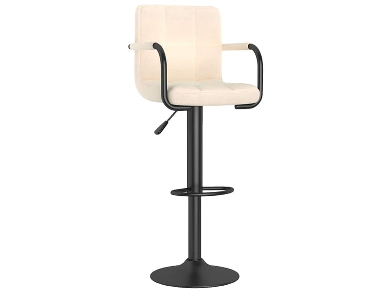  Lot de 2 tabouret de bar, chaise de bar crème tissu shl29413  - Conforama C