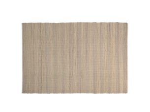 Quentin - tapis rectangulaire 300x400cm jute et coton couleur beigeblancnoir