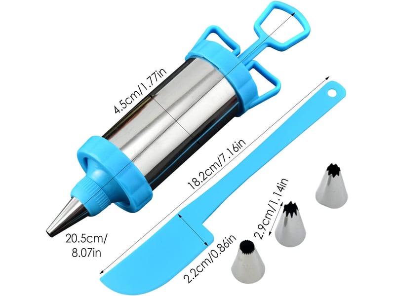  Seringue de décoration de gâteau en métal, seringue à passepoil pour décoration de gâteau outils de décoration de crème dessert réutilisables NO Commercial reference - Conforama C