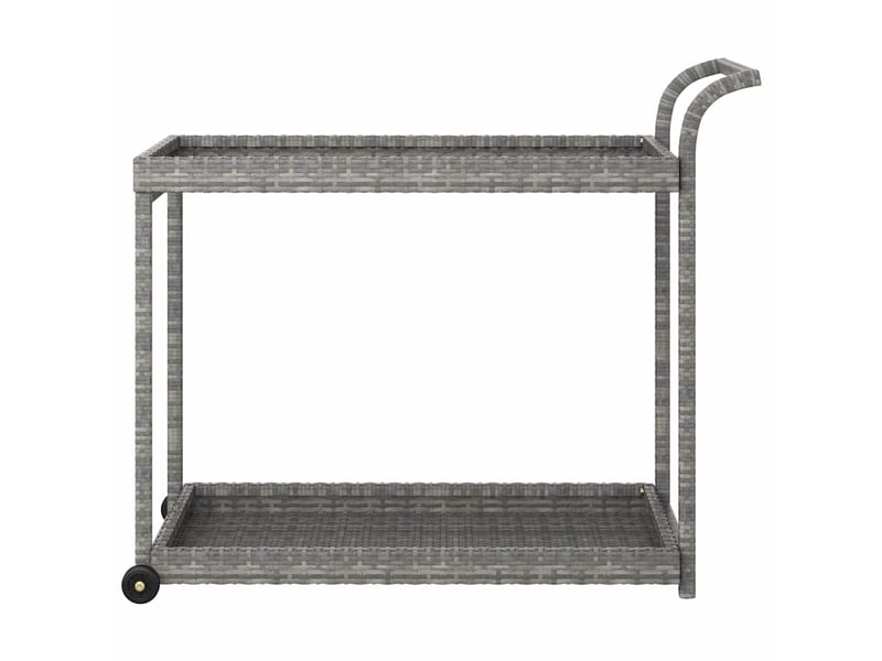  Chariot de service, chariot de bar gris 100x45x83 cm résine tressée  - Conforama C