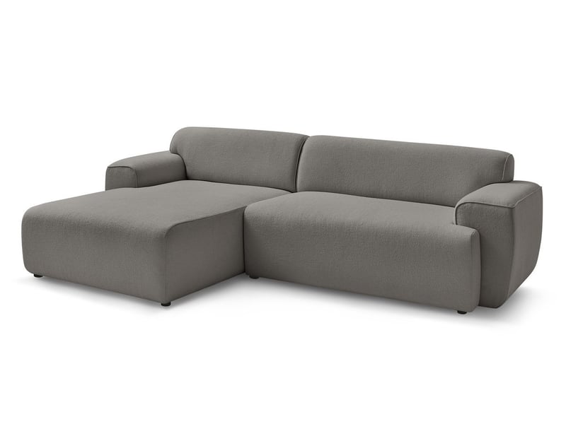  Bobochic canapé d'angle fixe marais gris foncé  angle gauche MARAIS - Conforama A