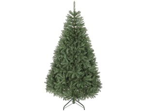 Sapin de noël artificiel 180 cm, arbre de noël réaliste avec 1687 pointes de branche articulée, support en métal, vert