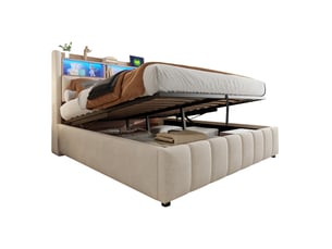 Lit coffre 180x200 cm HAUSS SPOLE   coloris beige