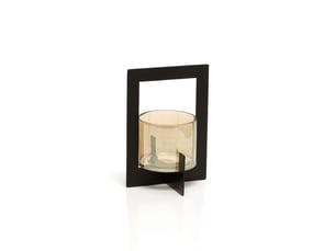 Le photophore hurricane framed - noir - m