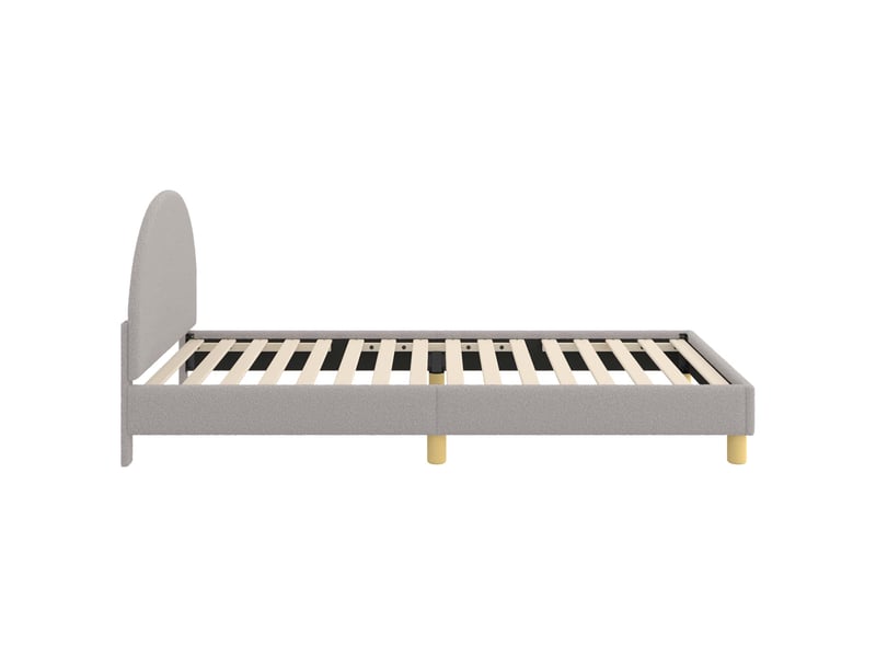 Cadre de lit pour enfants - lit jeune avec tête de lit gris clair 80x200 cm - Conforama E