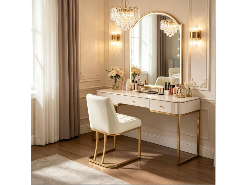  Chaise de salle à manger 52,5x42,5x 84cm, lot de 2, en métal, ergonomique, moderne et stable, couleur beige  - Conforama D