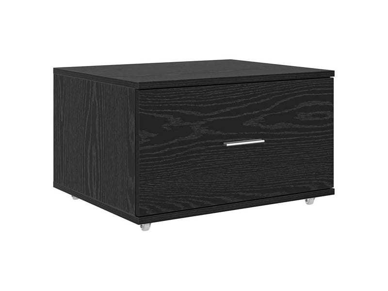 Armoire de rangement bureau, armoire à tiroirs 55 x 45 x 31 cm chêne noir  - Conforama A