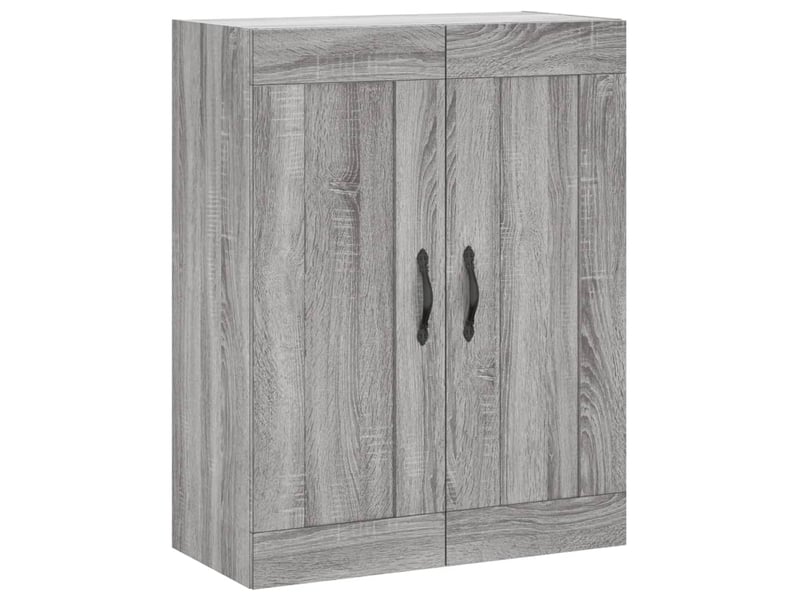 Buffet haut - bahut - meuble de rangement sonoma gris 69,5x34x180 cm bois d'ingénierie - Conforama E