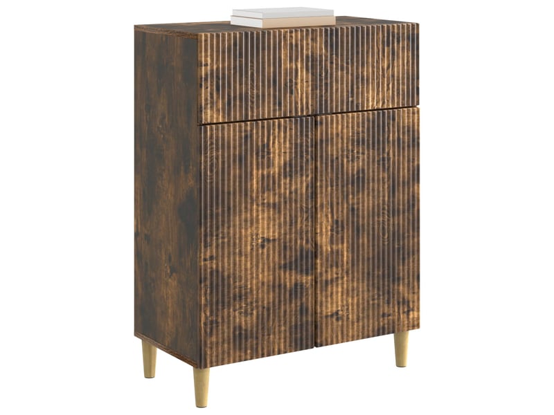  Buffet - bahut - meuble de rangement chêne fumé 66 x 34,5 x 90 cm bois d'ingénierie  - Conforama C