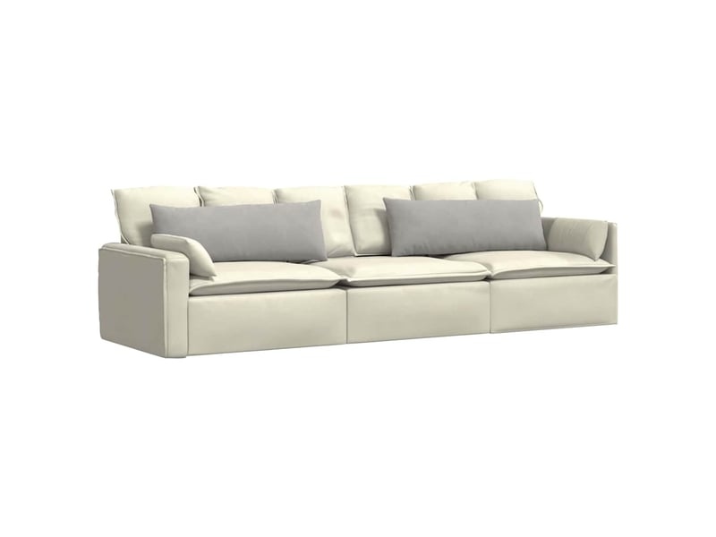 Lot de 2 coussins de canapé, coussins décoratifs tissu gris clair 120 x 40 cm cf58832 - Conforama C
