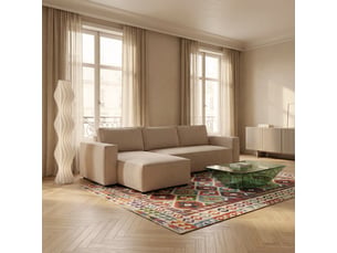 Tapis rectangulaire antidérapant en mélange de coton coloré antalya kili10