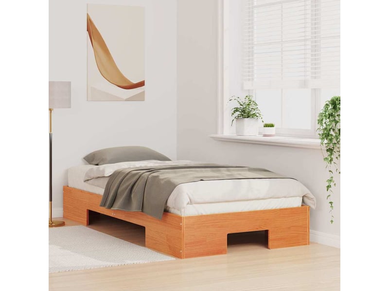 Lit simple- lit adulte - cadre de lit marron 80 x 200 cm - Conforama B