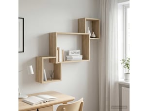 Étagère flottante, étagère suspendue montage mural chêne sonoma 91,5 x 15 x 76 cm cf42531