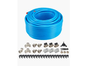 Vevor kit conduite de compresseur d'air tuyauterie d'air bleu 91,44 m x 19,05 mm